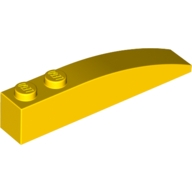 Lego kostka (kostička) 6x1 zakulacená nahoře, žlutá (4160392)
